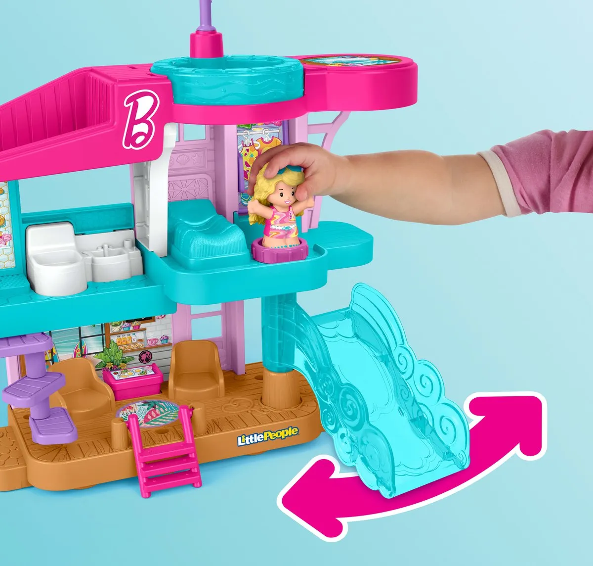 Mattel Little People Barbie Strandhuis - Poppenhuispop