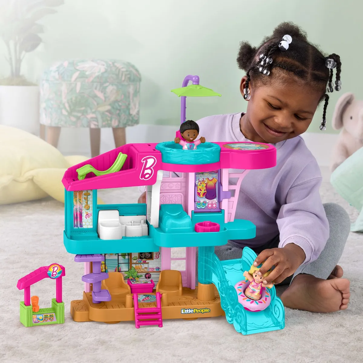 Mattel Little People Barbie Strandhuis - Poppenhuispop