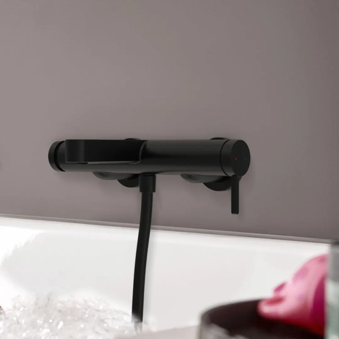 Hansgrohe Finoris 76420670 Badmengkraan - Mat Zwart - afbeelding 5 van 6