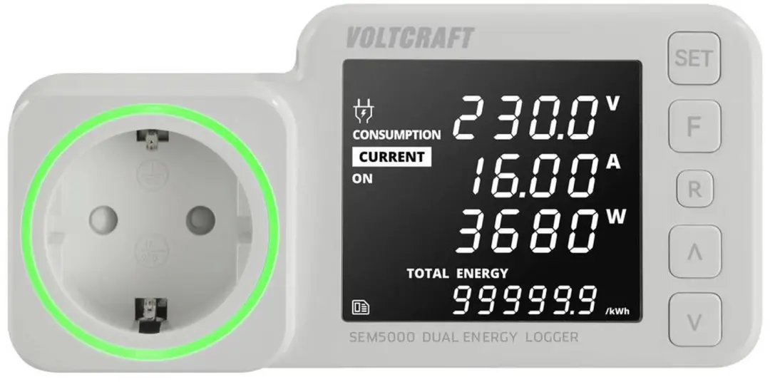 Voltcraft SEM5000 Dual Energiekostenmeter - 3680W - afbeelding 3 van 4