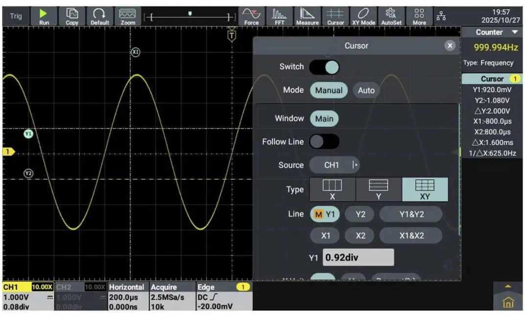 Voltcraft ADO-1002 Digitale Oscilloscoop 100 MHz - afbeelding 4 van 6