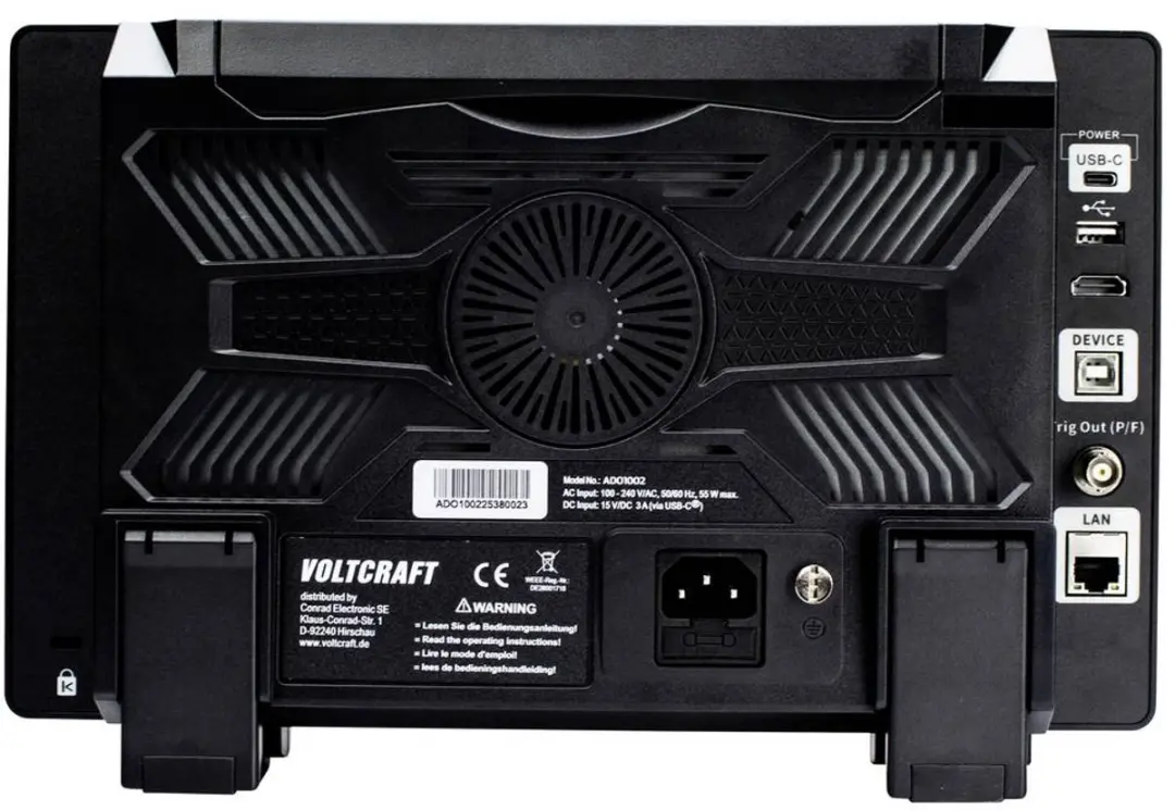 Voltcraft ADO-1002 Digitale Oscilloscoop 100 MHz - afbeelding 6 van 6