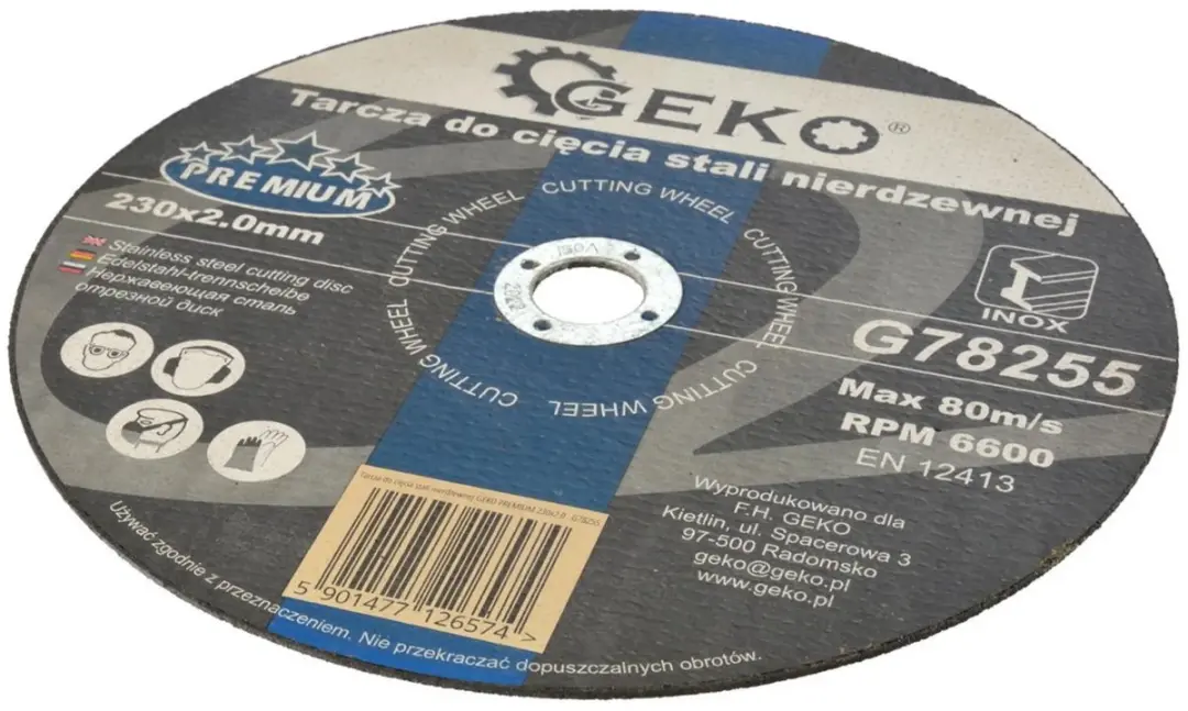 GEKO Snijschijf 230x2,0mm - Roestvrij staal - 25 stuks - afbeelding 2 van 3