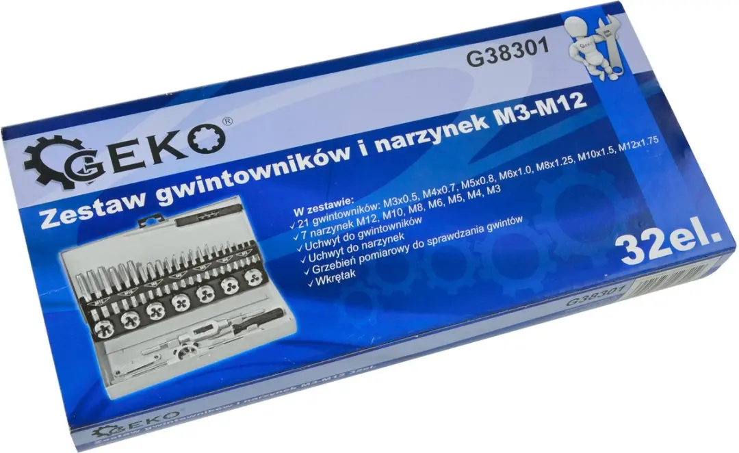 GEKO Tap en Snijset M3-M12 - 32-delig - afbeelding 3 van 6