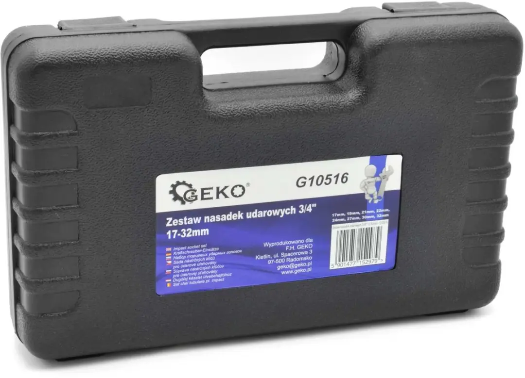 GEKO G10516 Impact Dopsleutelset 17-32mm - 8-delig - afbeelding 6 van 6