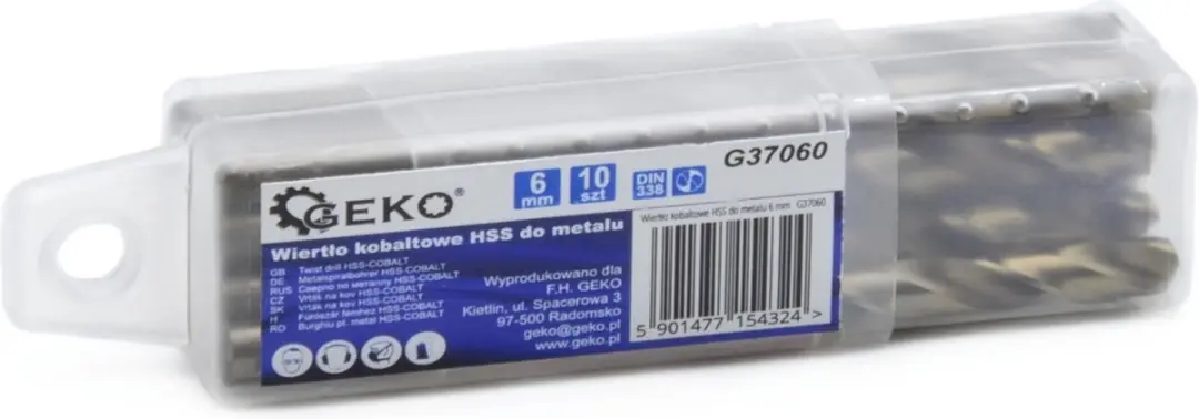GEKO Metaalboor HSS M35 6mm - 10 stuks - afbeelding 5 van 6