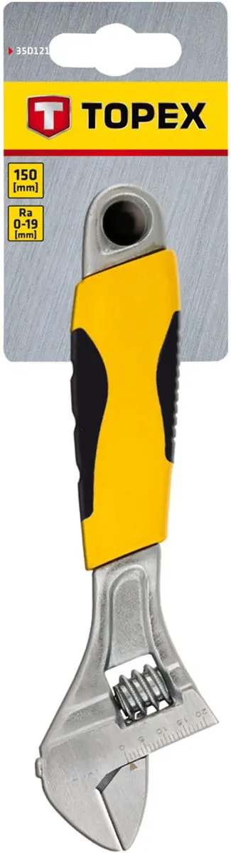 Topex Moersleutel 35D121 - 150mm - Grijs - afbeelding 2 van 3