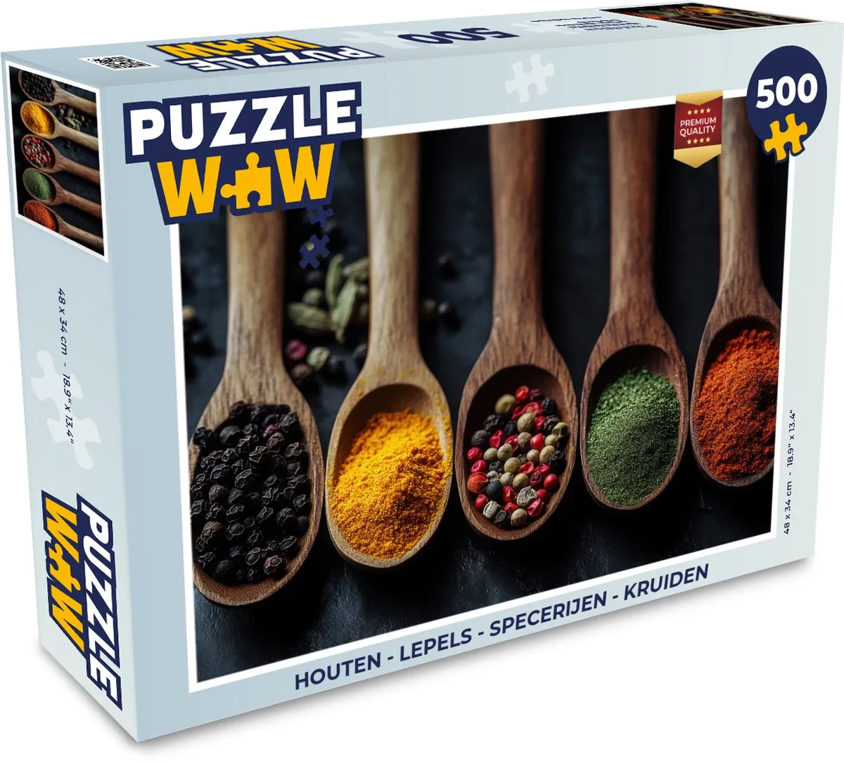 PuzzleWow Houten Lepels & Kruiden Legpuzzel 500 Stuks