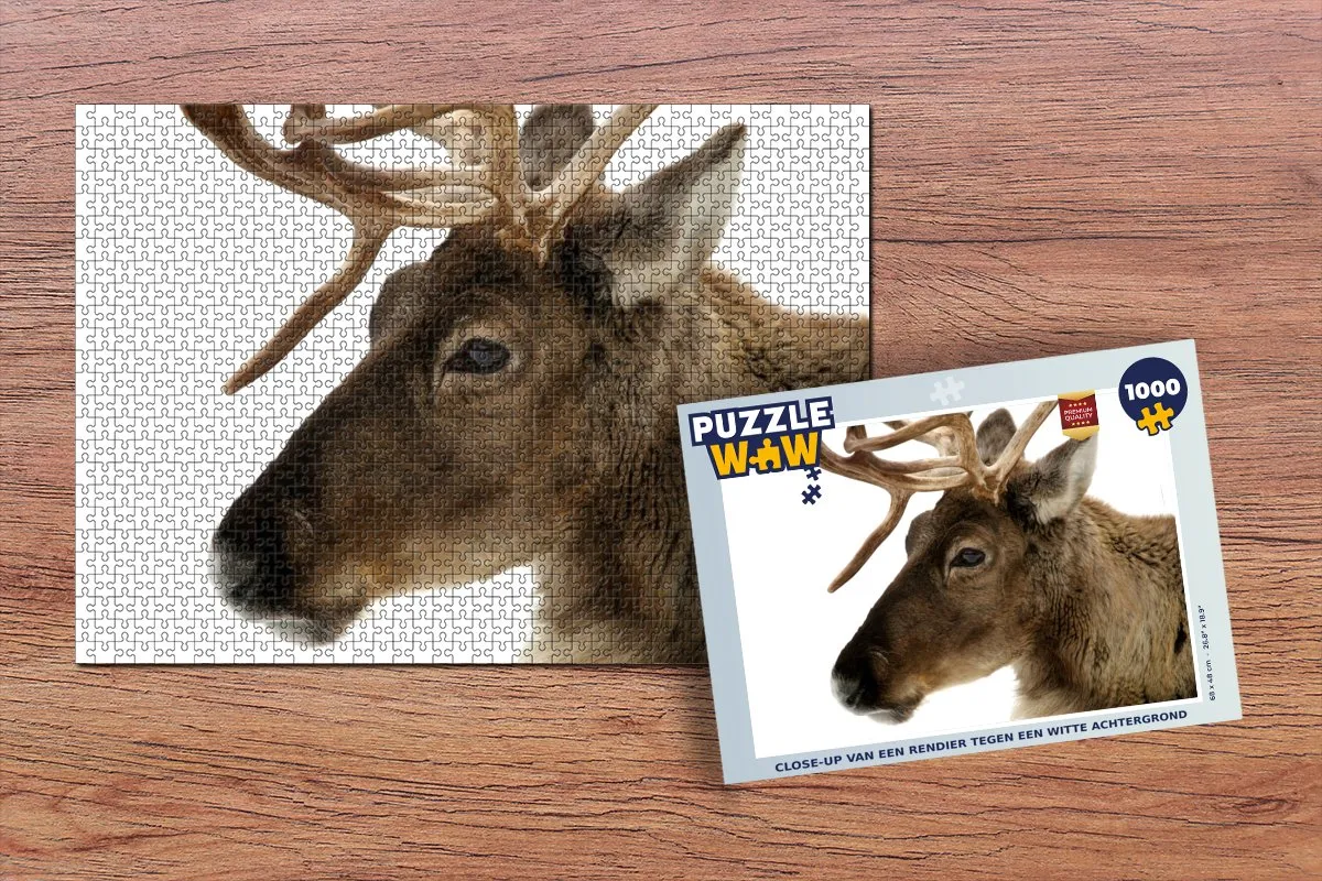 PuzzleWow Legpuzzel 1000 Stuks - Rendier Multicolor