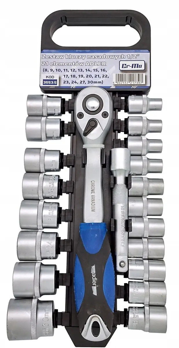 Adler Dopsleutelset 1/2"