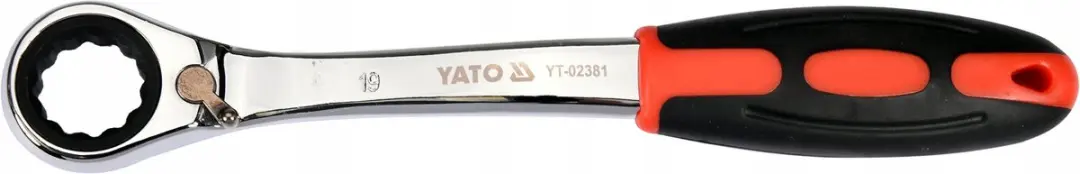 Yato YT-02381 Ringsleutel met Ratel 19mm - CrV, Gebogen - afbeelding 3 van 3