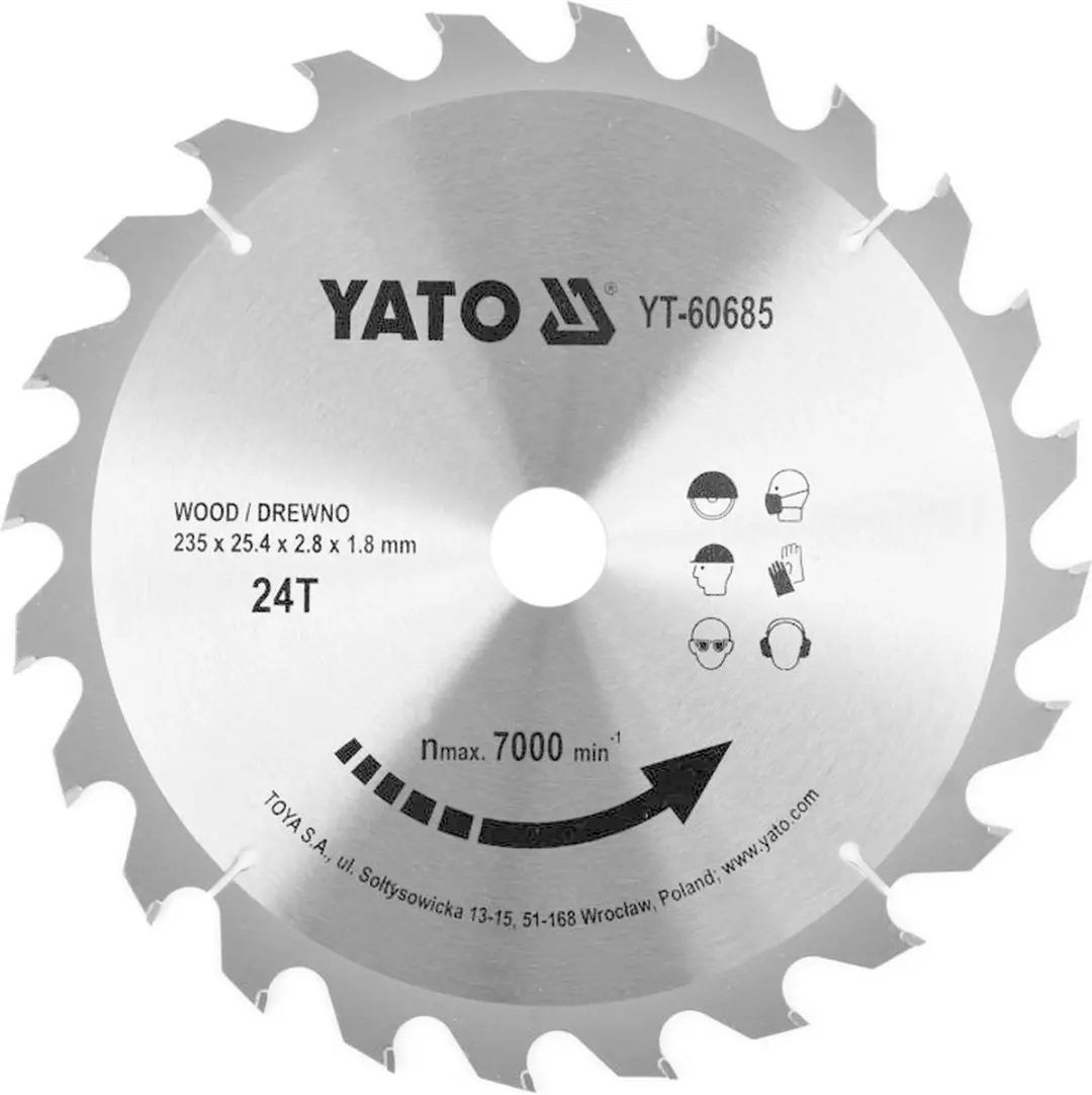 Yato YT-60685 Cirkelzaagblad Ø235mm