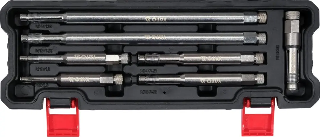 7-delige YATO professionele lange bougieschroefdraad tapset