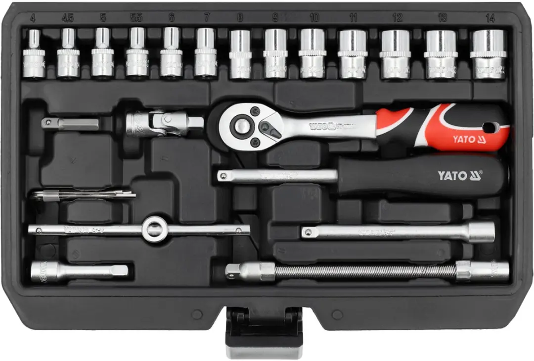 Yato Doppenset 1/4" 4-14mm - 68-Delig - afbeelding 6 van 6