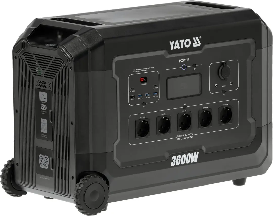 YATO 3600W Verrijdbare Powerstation (60000 mAh)