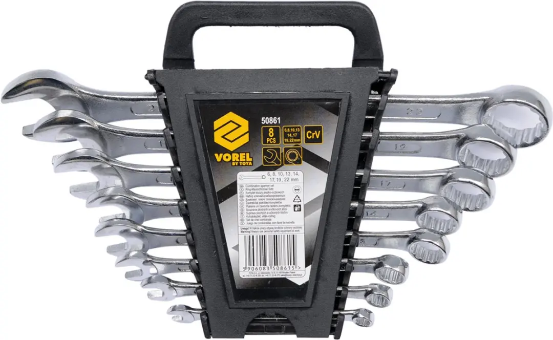 Vorel Ringsleutelset 8 Stuks 6-22mm
