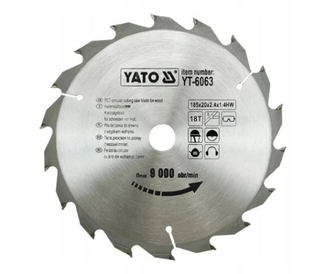 Yato Cirkelzaagblad YT-6063 - Ø185mm - 18T - 20mm - afbeelding 3 van 3