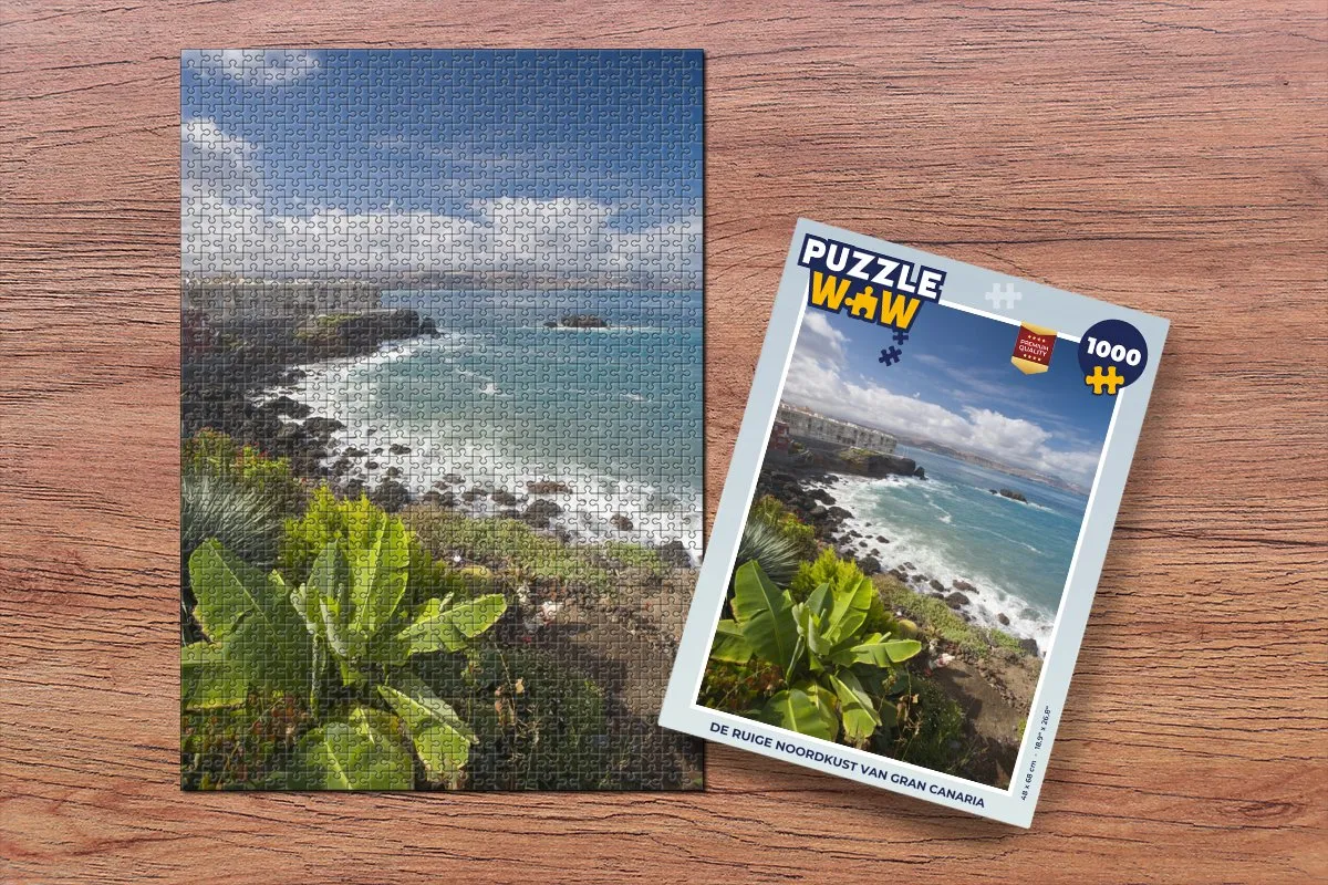 PuzzleWow Gran Canaria Legpuzzel 1000 Stuks - Multicolor