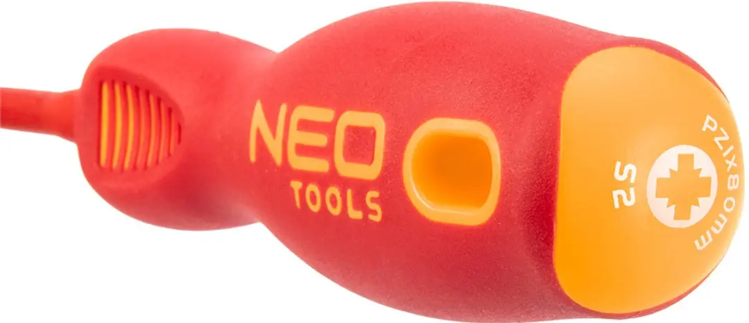 Neo Tools Schroevendraaier PZ1x80mm 1000v Magnetisch CRMO Staal Pro Grip TUV M+T - afbeelding 2 van 6