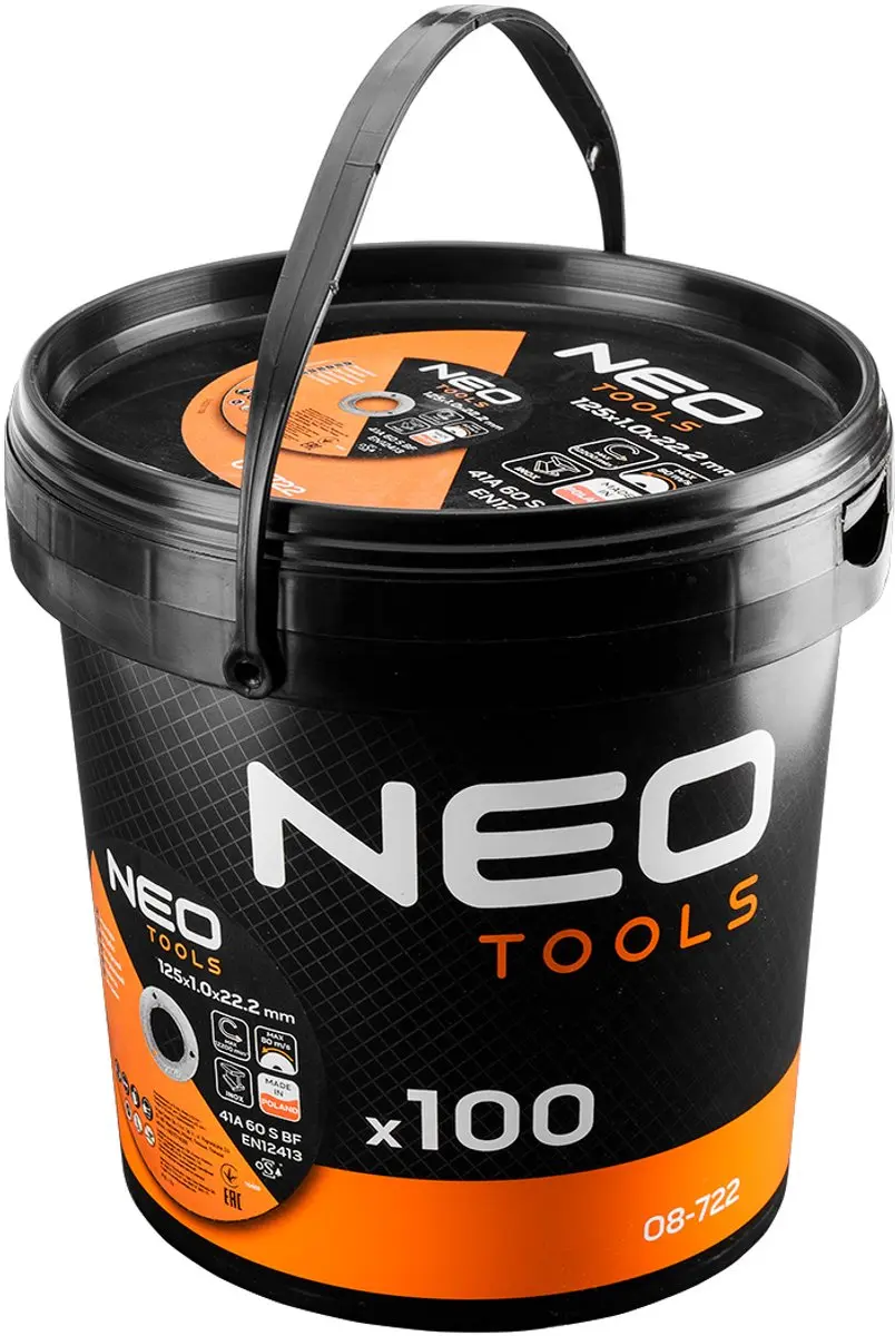 NEO TOOLS 08-722 Doorslijpschijf 125mm - 100 stuks - afbeelding 2 van 2
