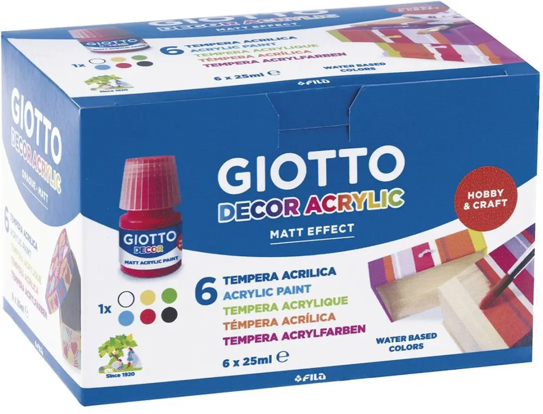 Giotto Decor Acryl Verf Multicolour 25ml - 6 Stuks - afbeelding 6 van 6