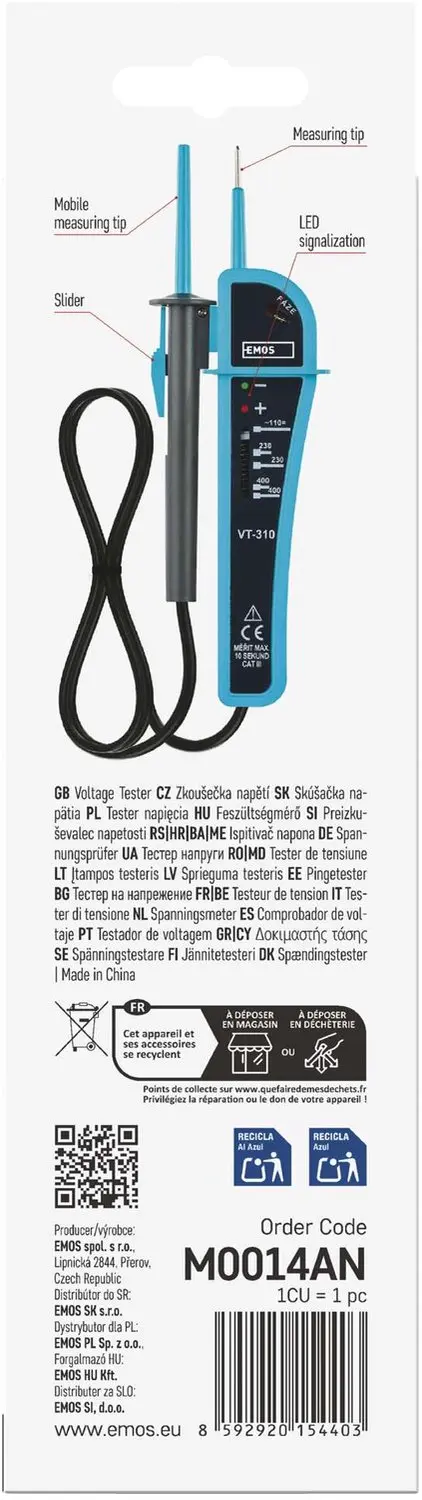 EMOS VT-310 Spanningsmeter - afbeelding 2 van 6