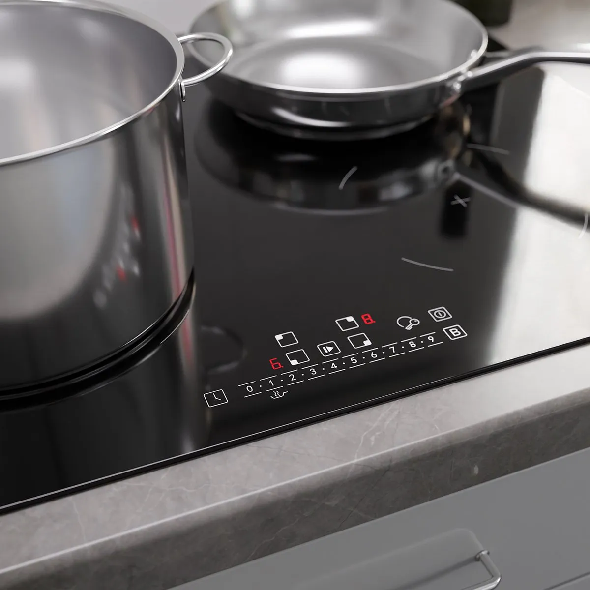 KitchenBrothers KB4054 Inductieplaat 70cm - 4 Zones - Zwart
