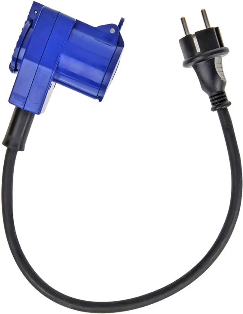 ProPlus Verloopkabel 40cm Schuko naar haakse CEE - afbeelding 4 van 6