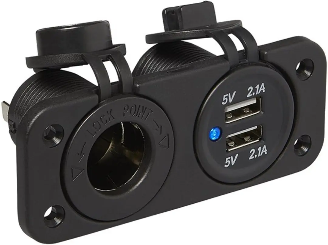 ProPlus Inbouwkit met DIN-stekker en dubbele USB-poort