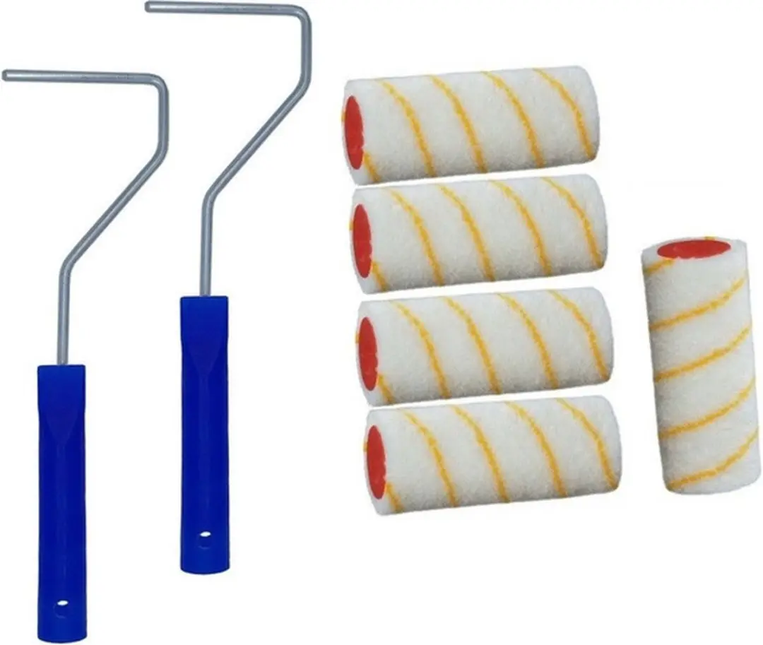 5x verfroller / vachtrollers incl 2 rollerbeugels