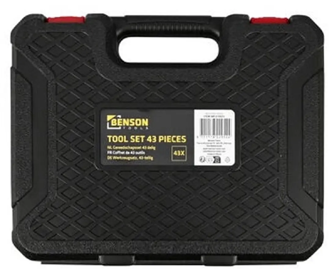 Benson Gereedschapset - 43-delig - Zwart/Rood - afbeelding 3 van 6