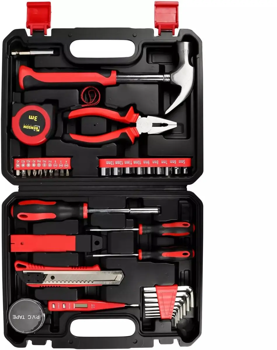 Benson Gereedschapset - 43-delig - Zwart/Rood - afbeelding 6 van 6