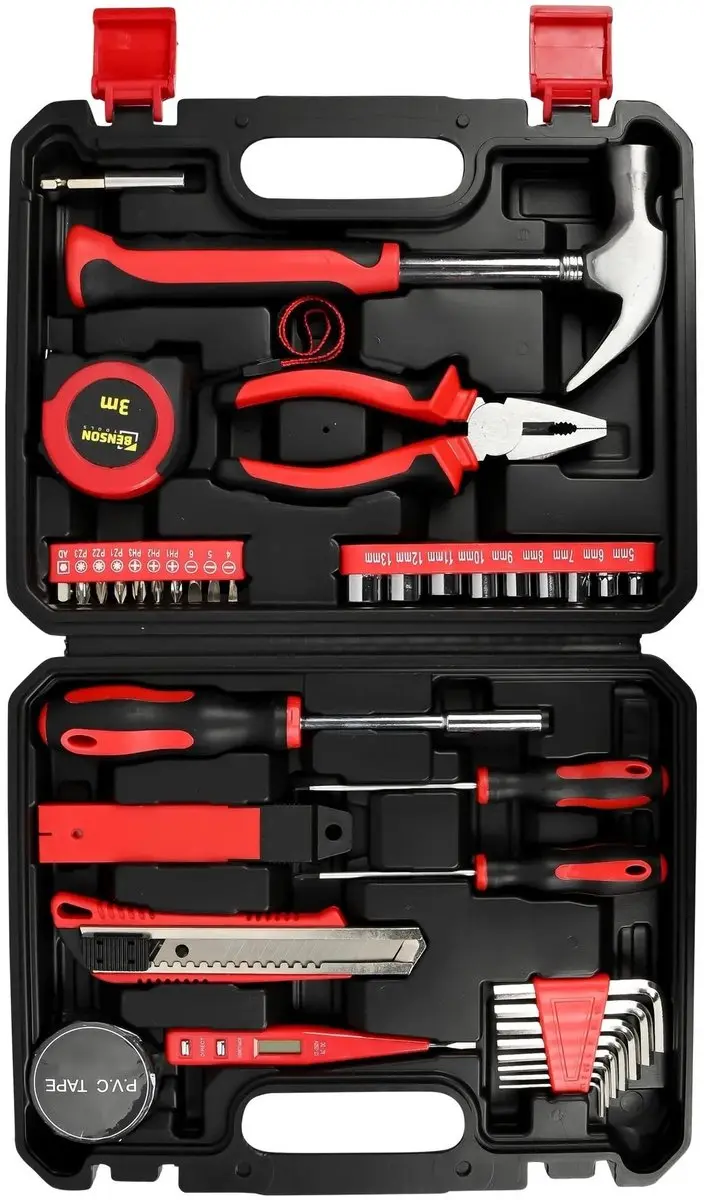 Benson Gereedschapset - 43-delig - Zwart/Rood - afbeelding 5 van 6