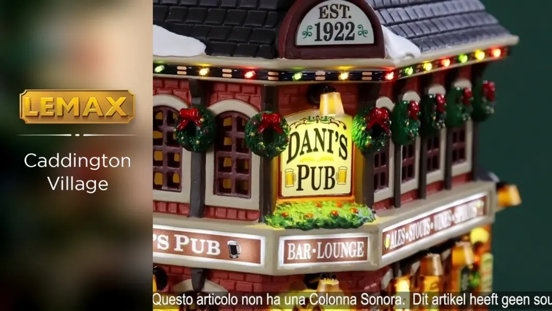 Lemax Dani's Pub Verlicht Kersthuisje - afbeelding 2 van 3