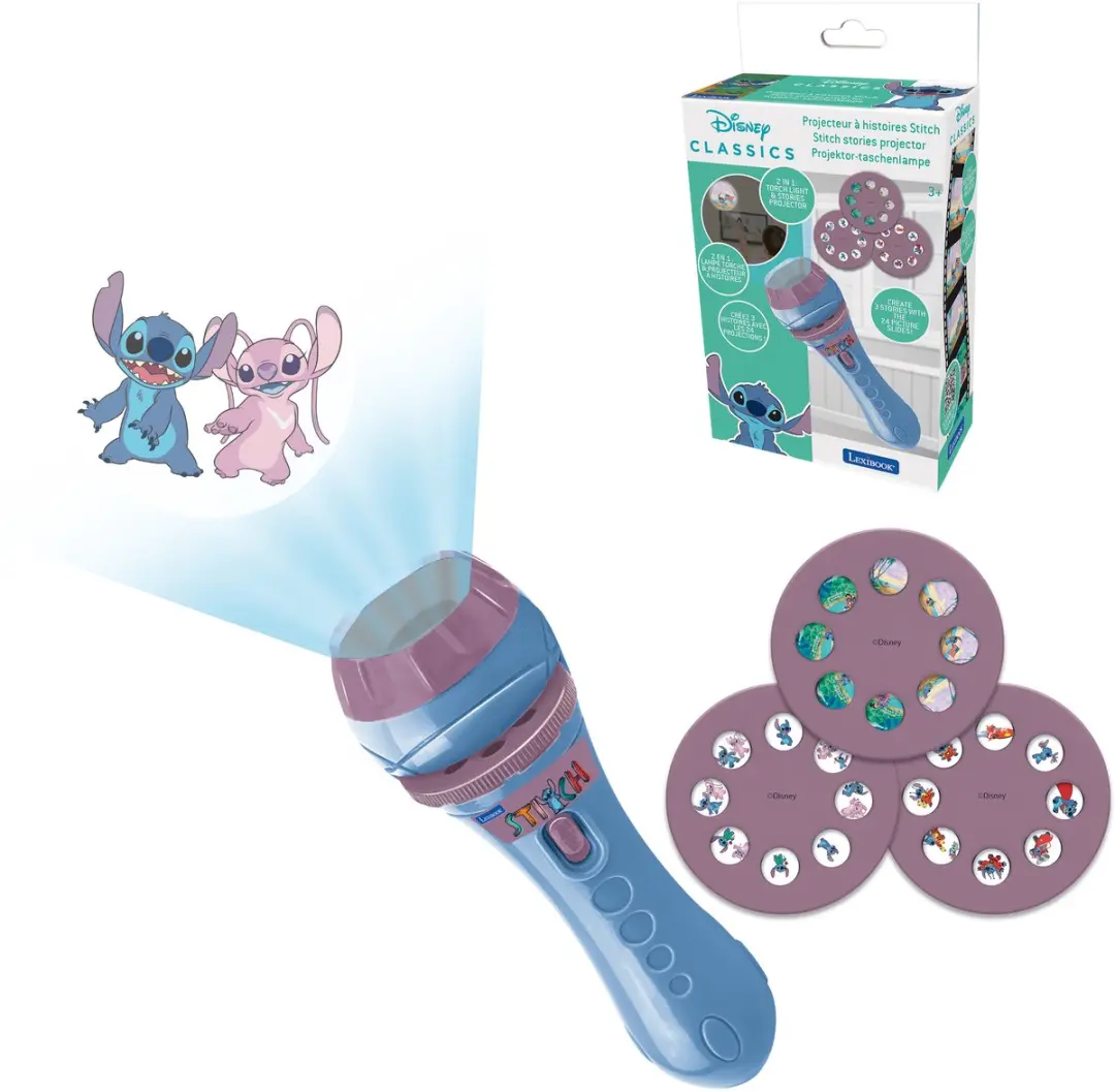 Lexibook Stitch Projector en Zaklamp - 3 Schijven - afbeelding 4 van 6