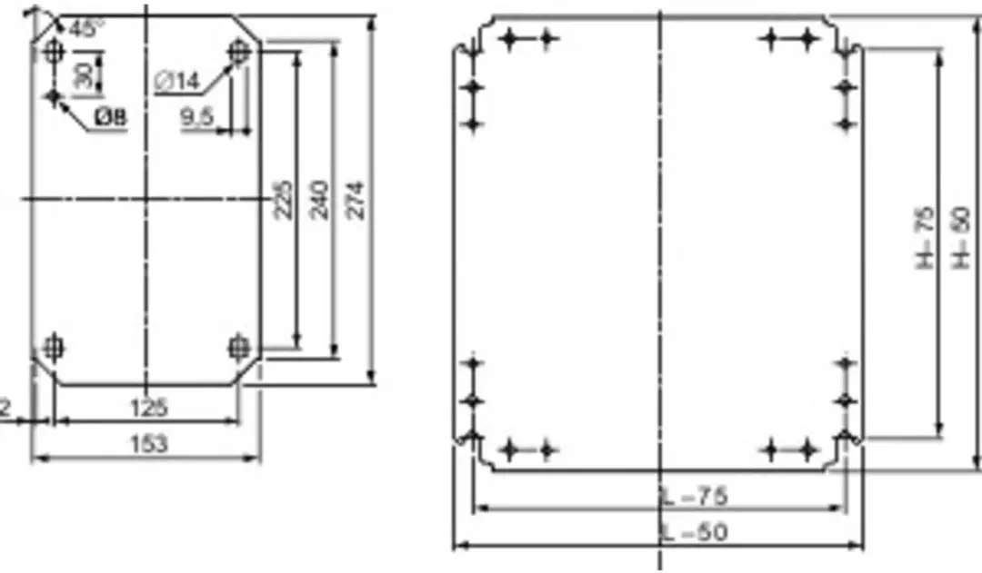 Schneider Electric NSYMM44 Montageplaat 400x400mm