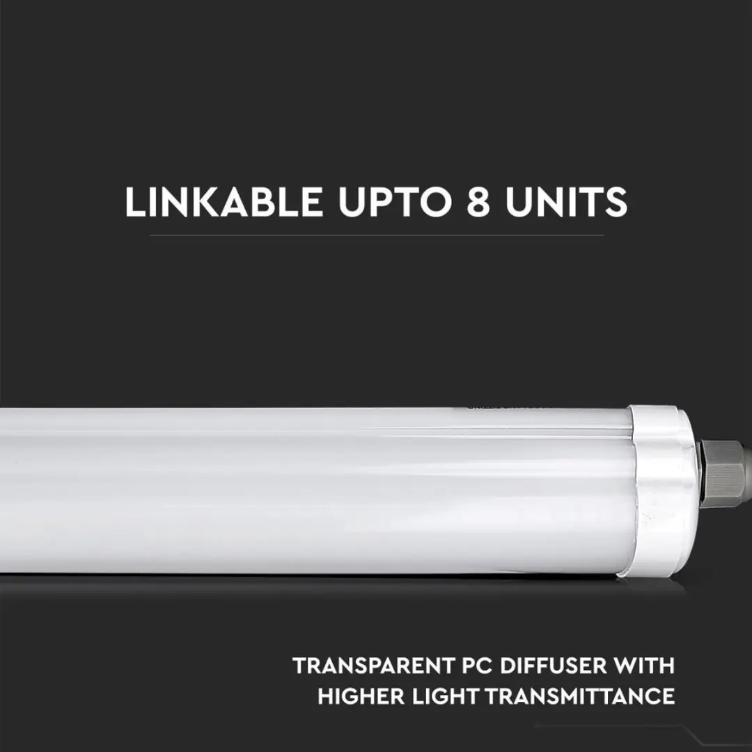 V-tac LED Armatuur 120cm - 36W - IP65 - afbeelding 4 van 6