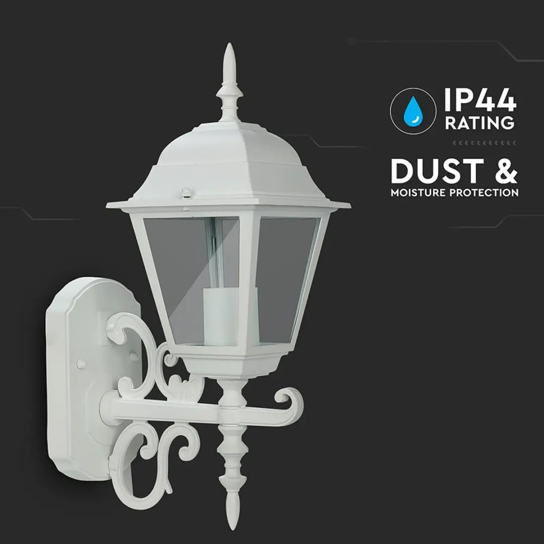 V-TAC VT-760-W Wandlamp Buiten - IP44 - E27 - Mat Wit - afbeelding 4 van 6