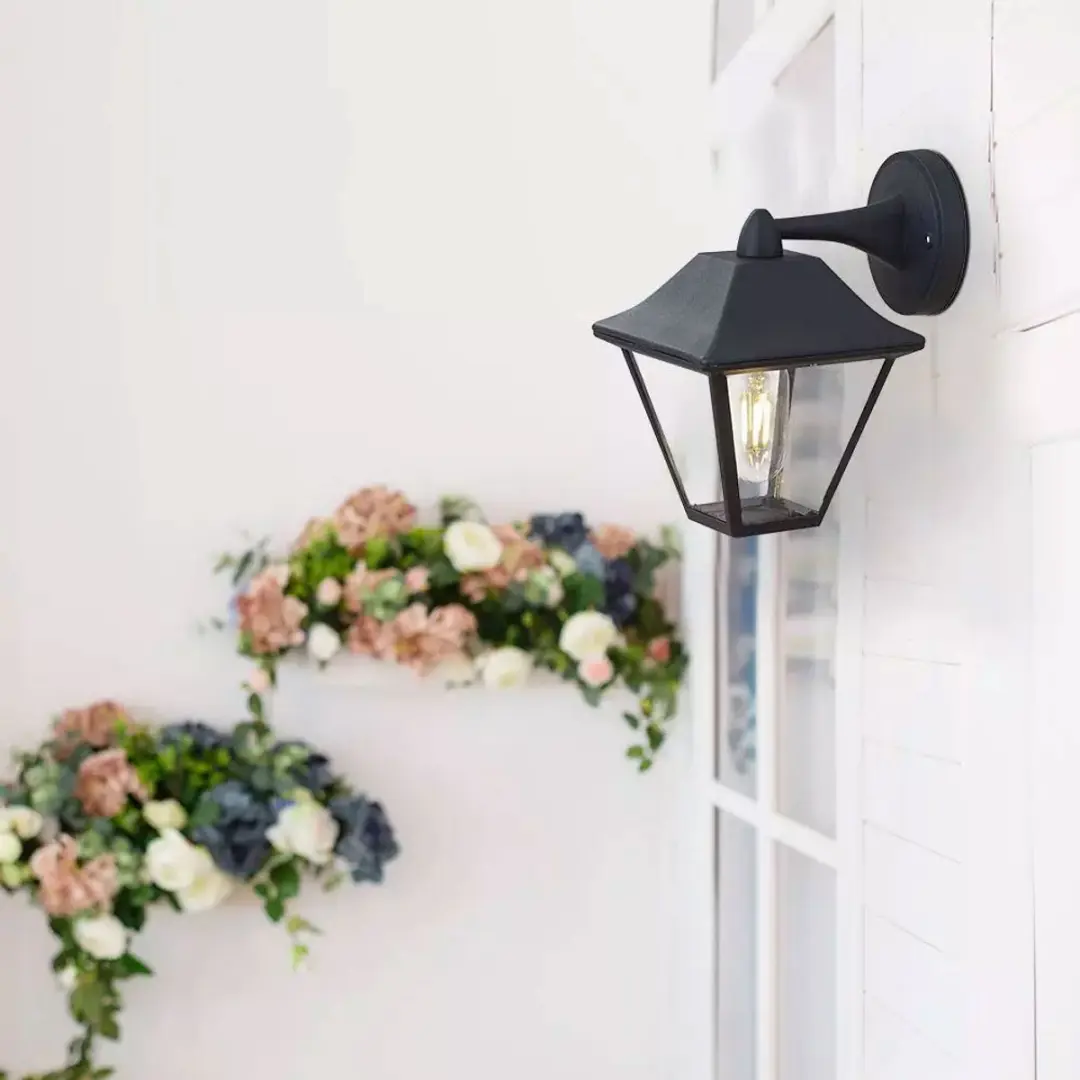 V-tac VT-843 Klassieke wandlamp - 1 Lichts - Zwart - IP44 - afbeelding 3 van 6