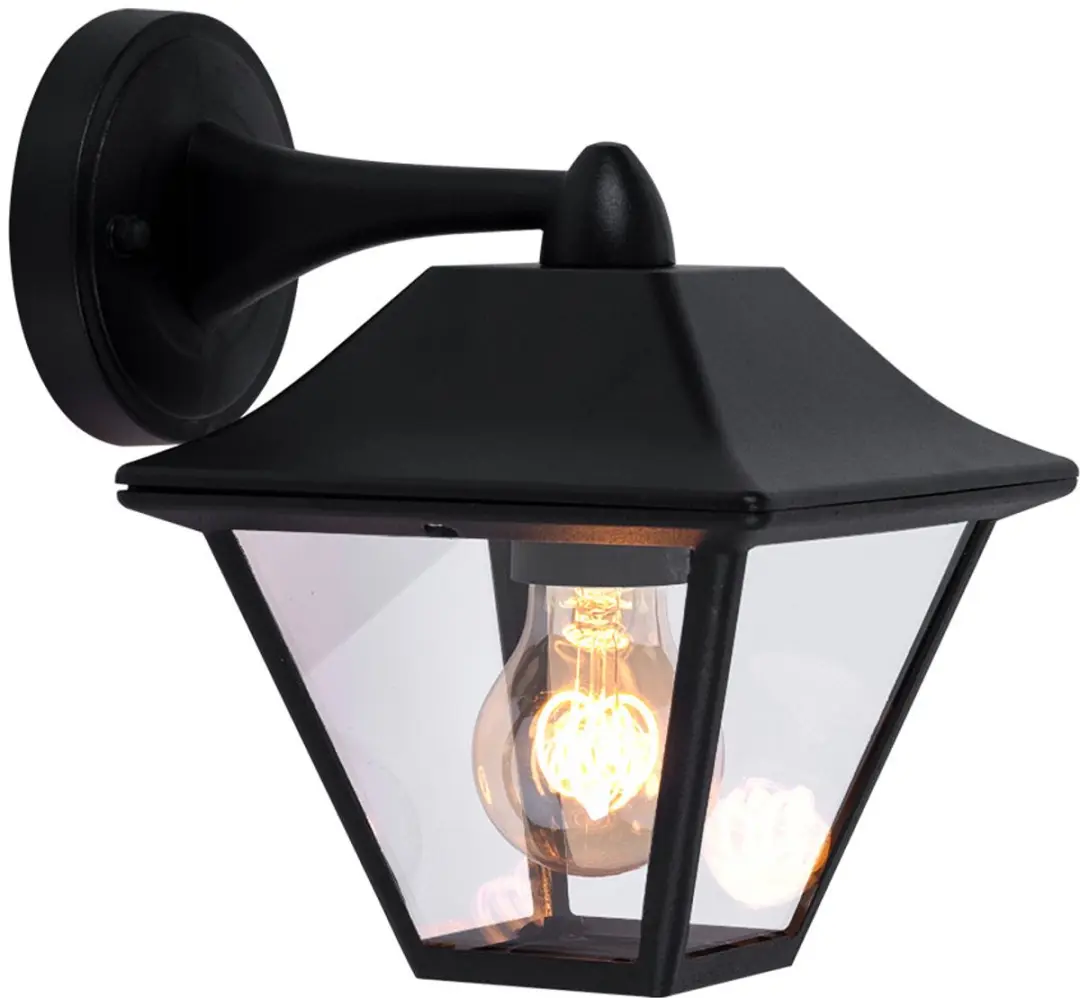 V-tac VT-843 Klassieke wandlamp - 1 Lichts - Zwart - IP44 - afbeelding 2 van 6