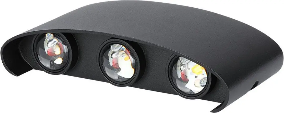 V-TAC VT-846-B-N LED Wandlampen Omhoog-omlaag wandlamp 5W 630lm 3000K IP65 Zwart
