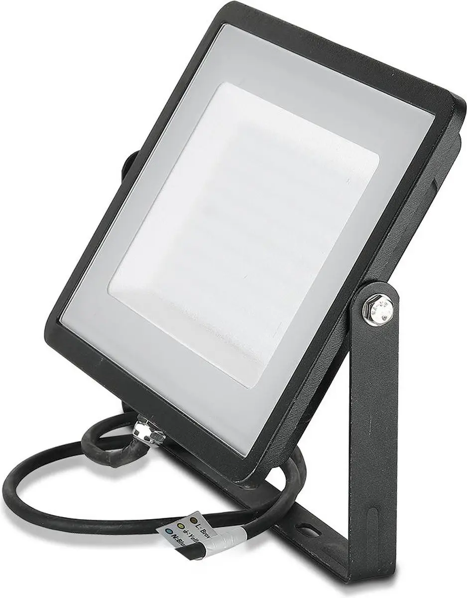 LED Schijnwerper 100W Zwart Slimline Pro