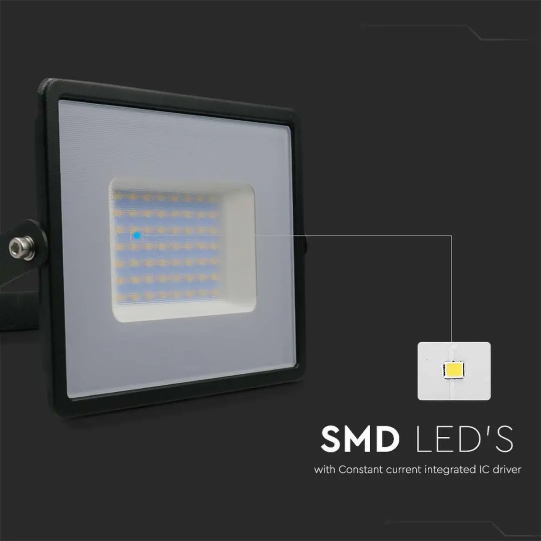 V-TAC VT-4051B-N LED Schijnwerper - 50W - IP65 - 4000K - Zwart - afbeelding 4 van 6