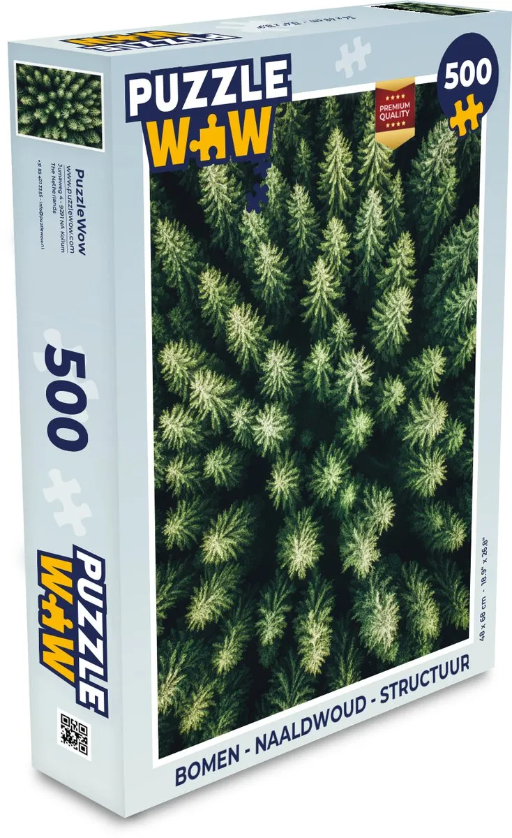 PuzzleWow Bomen Naaldwoud Legpuzzel 500 Stuks - 8721414229383
