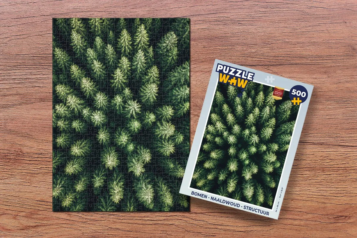 PuzzleWow Bomen Naaldwoud Legpuzzel 500 Stuks - 8721414229383