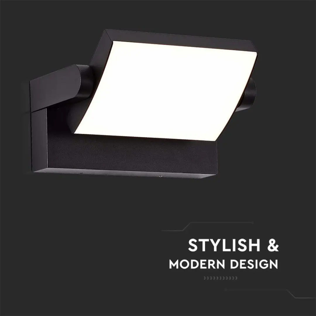 V-TAC VT-11020-B LED Draaibare Wandlamp - IP65 Waterdicht - Zwart - 17W - 2520 Lumen - 3000K - afbeelding 3 van 6