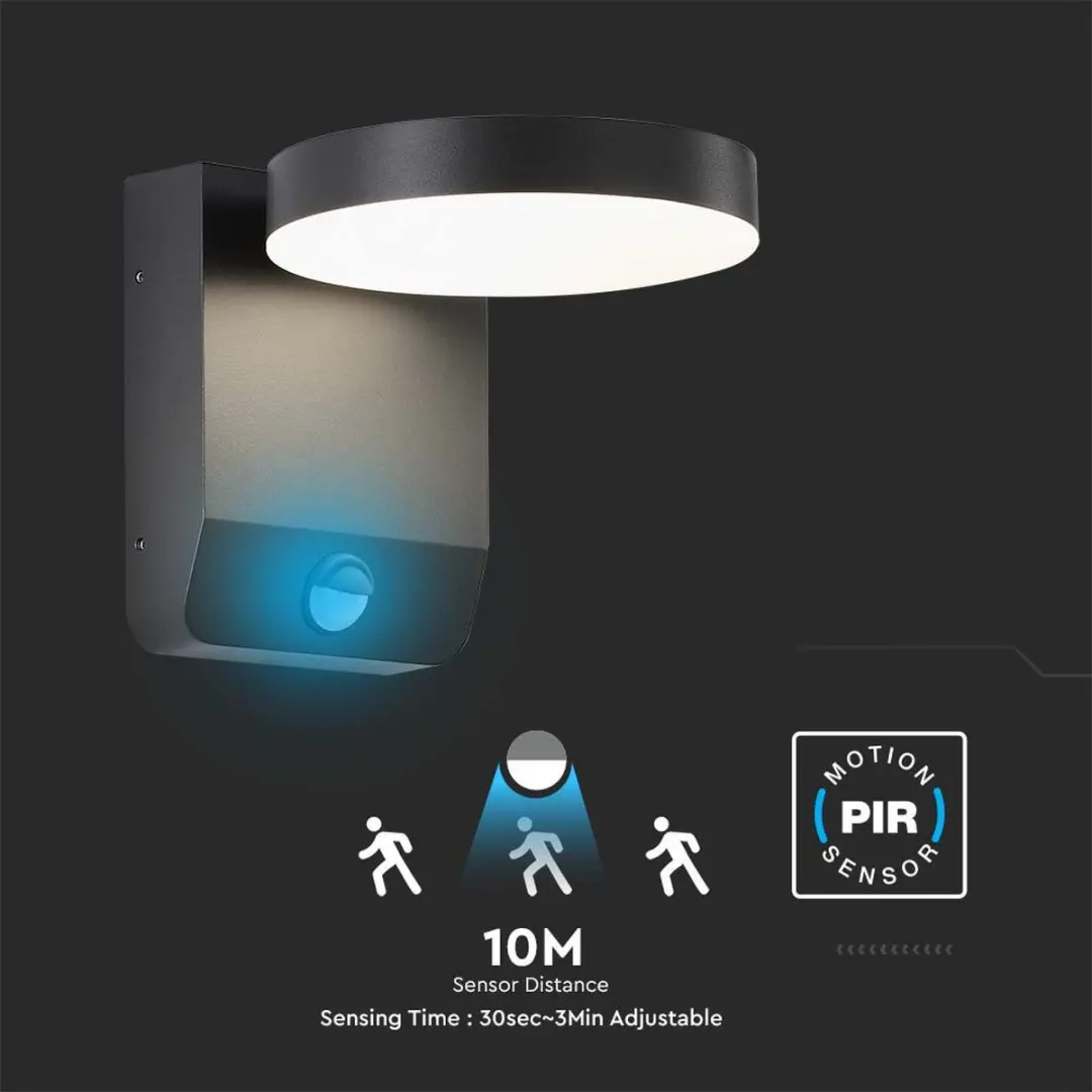 V-TAC VT-11020S-RD-B LED Buitenwandlamp 17W - Zwart - afbeelding 5 van 6