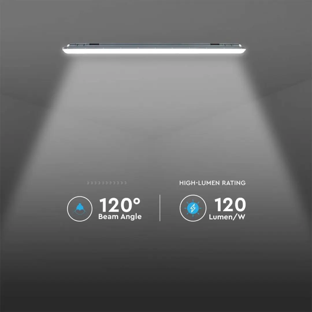 V-TAC LED Armatuur X Serie IP65 - 48W - 6500K - 150cm - afbeelding 5 van 6