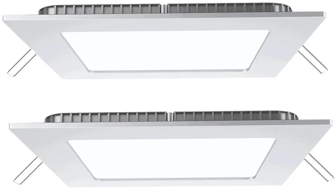 LED inbouwlamp plafondlamp paneel wit woonkamerlamp halverlichting, aluminium, 1