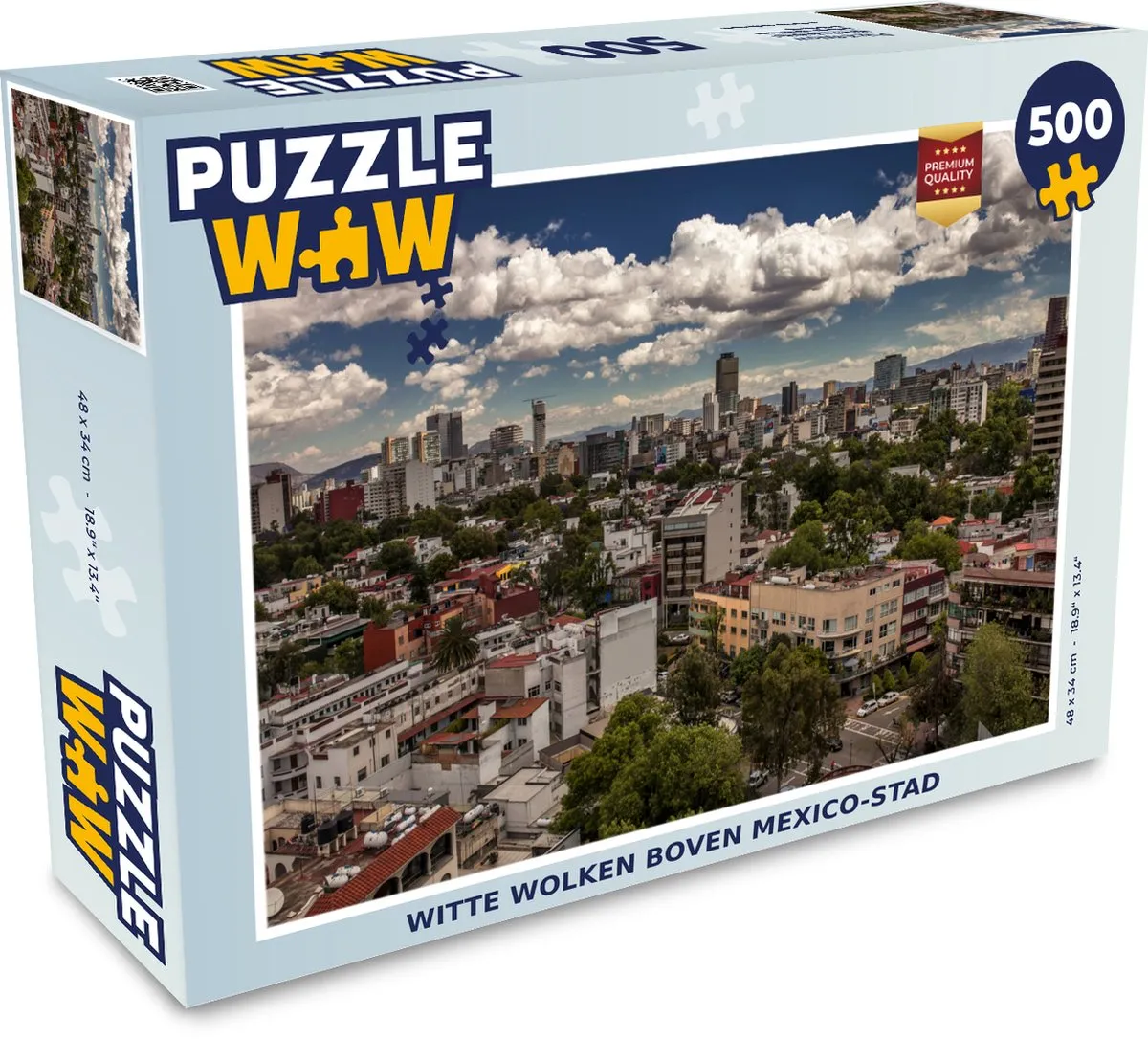 PuzzleWow Witte Wolken Boven Mexico-Stad Legpuzzel 500 Stuks